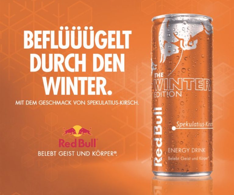Die neue Red Bull Winter Edition Getränkelieferant für die Region